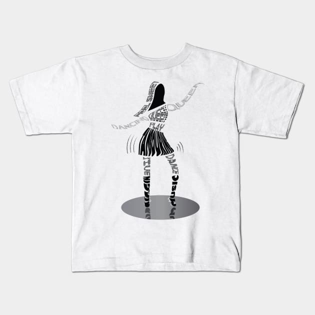 Dancing Queen Claudia Kids T-Shirt by ClaudiaFlores